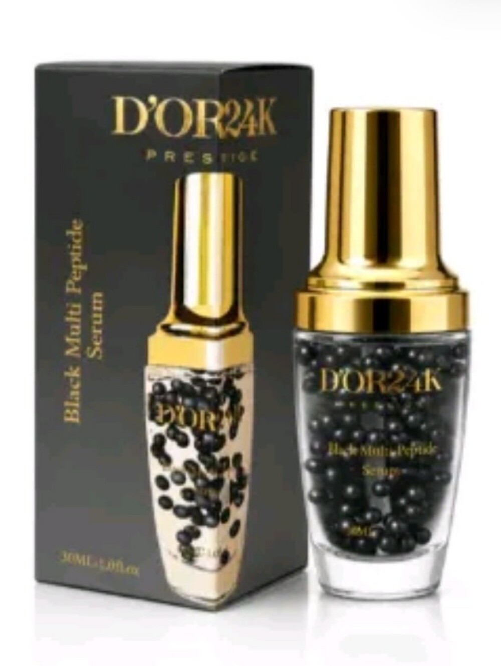 D'OR24K Black Multi-Peptide Serum - Black